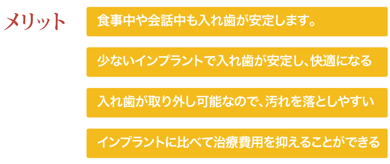 メリット_ロケーター入れ歯